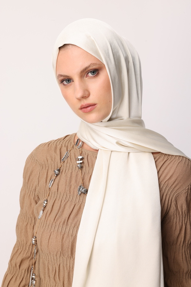 Taş Rengi Diamond Aura Şal - 6