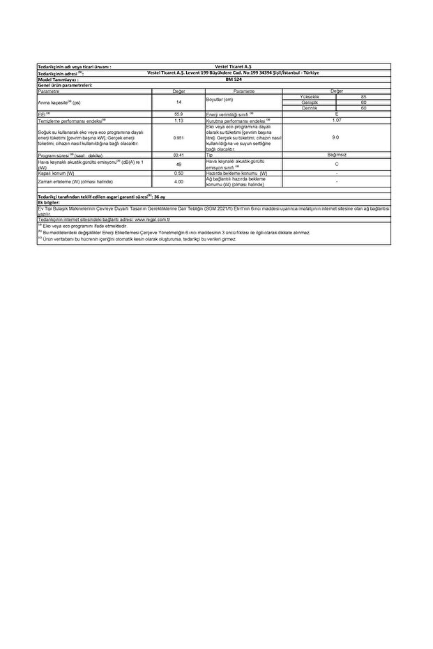 Bm 524 5 Program Bulaşık Makinesi - 7