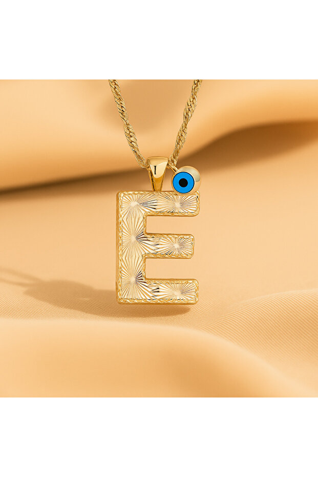 E Harfi Altın Kolye - 1