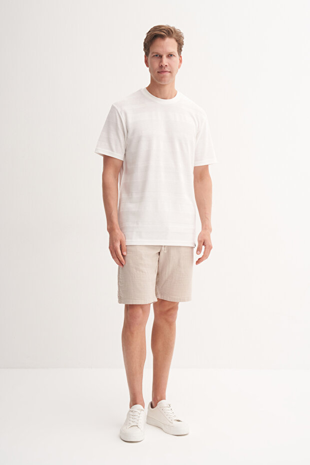 Crew Neck Regular Fit Knitted T-Shirt