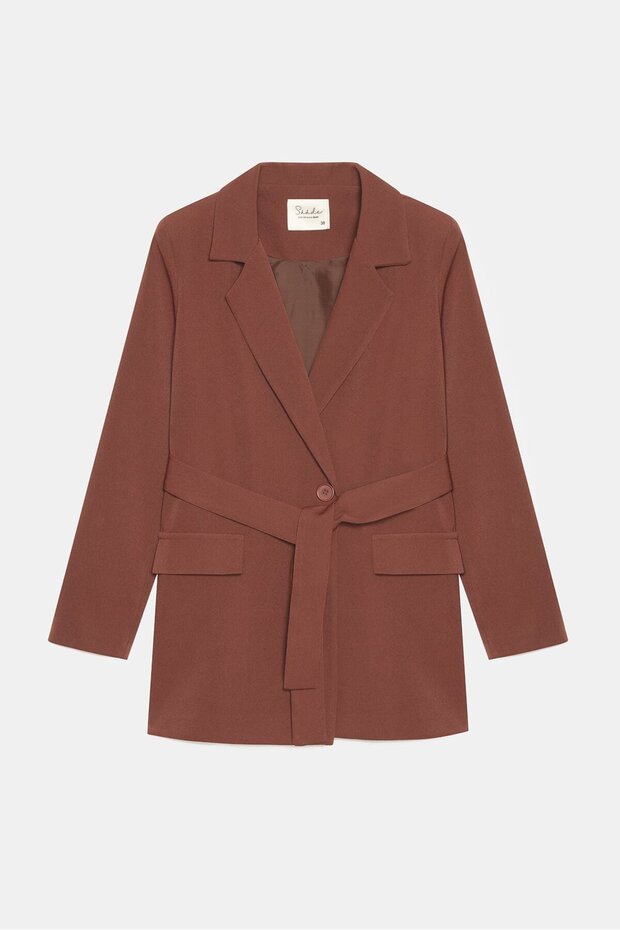 Brown Belted Jacket - 1