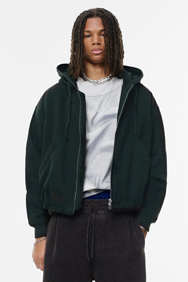 STWD kapüşonlu bomber ceket - 2