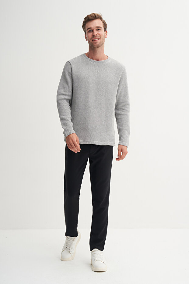 Thessaloniki Knitted Cotton Blend Regular Fit Sweatshirt