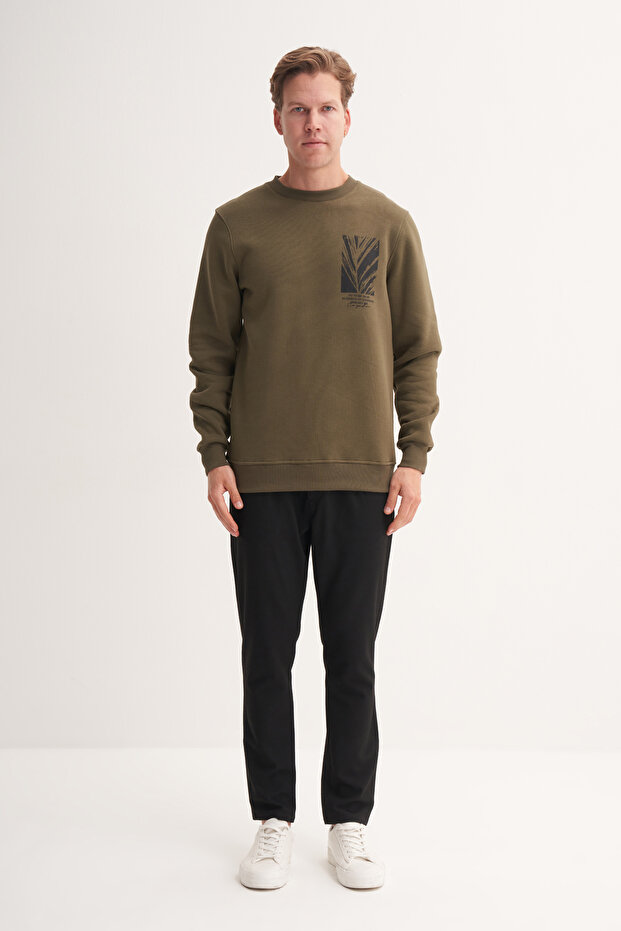 Slim Fit Seasonal Cotton Blend 3 Thread Sweatshirt