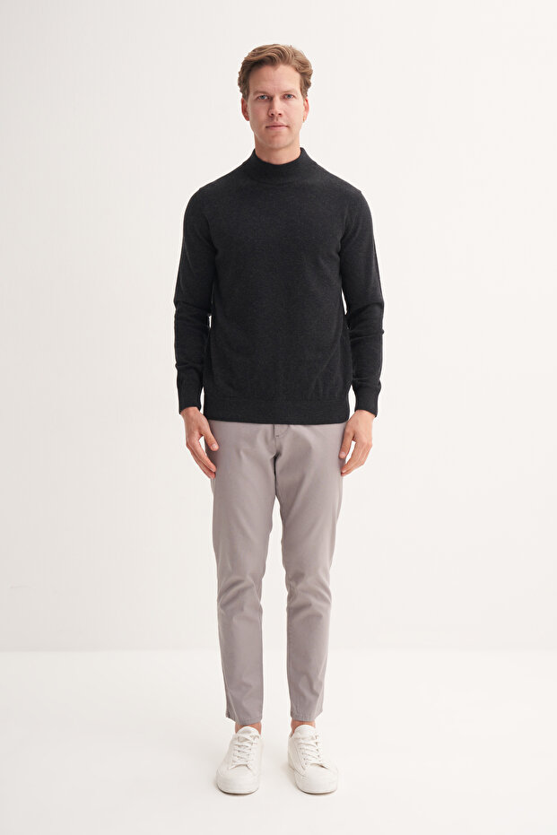 Slim Fit Courspoun Premium Half Fisherman Sweater