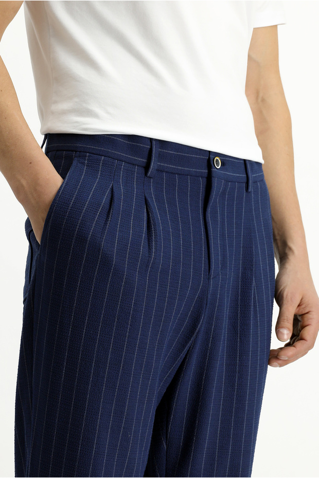 بدلة منقوشة بقصة عادية - 7