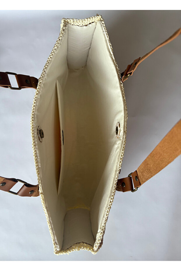 Pembe Şeritli Plaj Çantası - 4