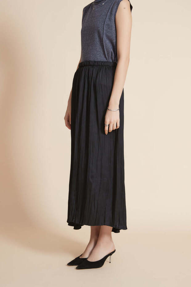 تنورة ماكسي سادة مكشكشة - 3