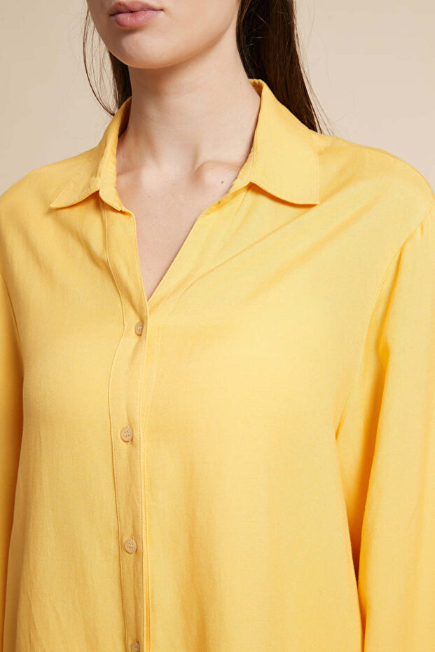 Solid Button-Front Top - 5