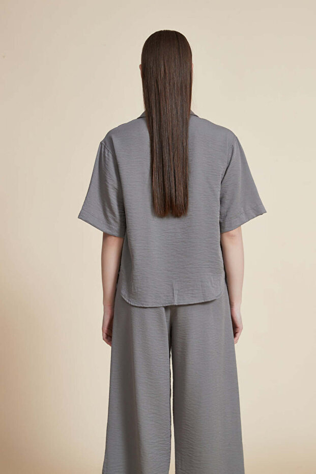 قميص بياقة قميص سادة - 4