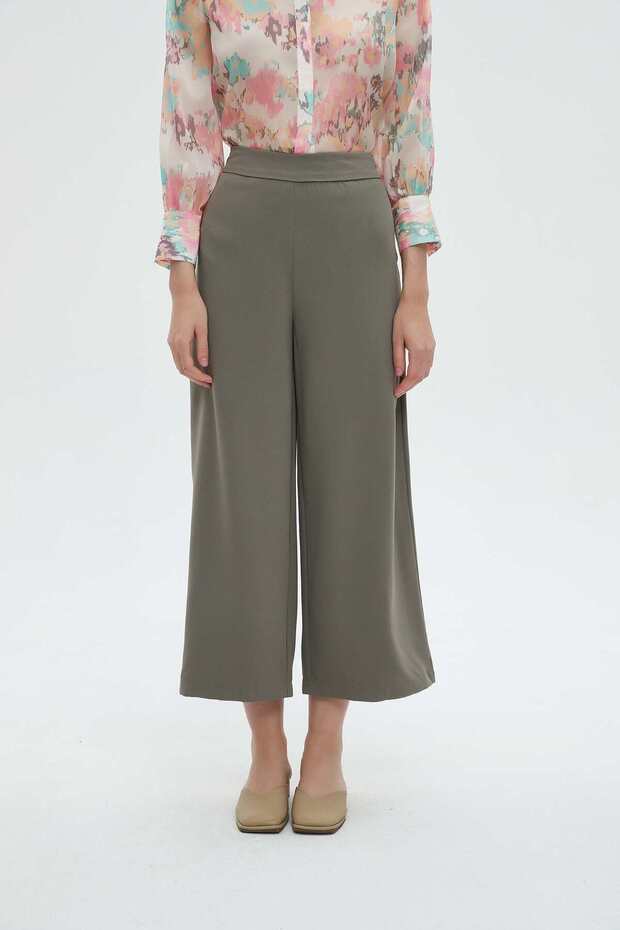 Solid Bootcut Pants - 1