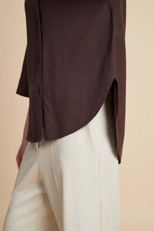 Solid Button-Front Top - 5