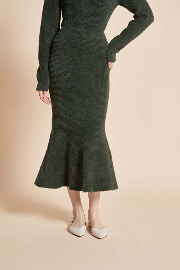 تنورة ميدي سادة مكشكشة - 5