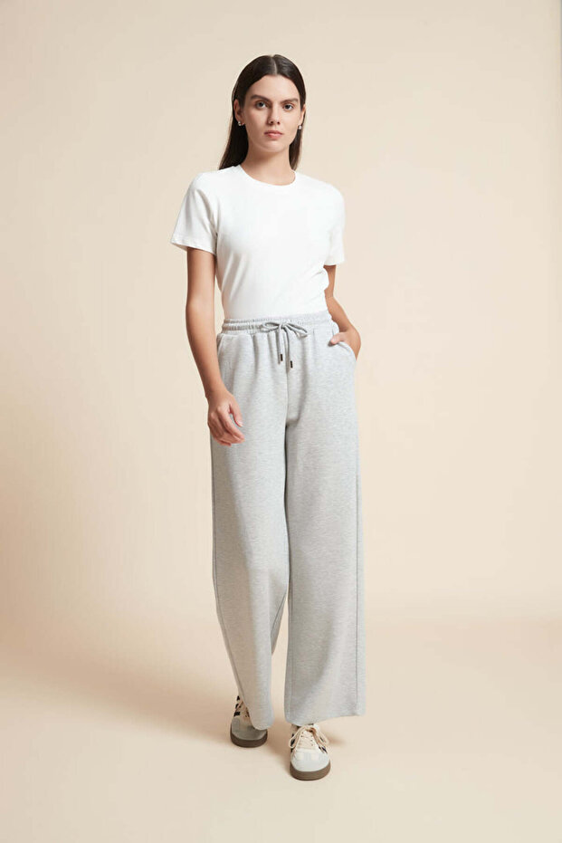 Solid Drawstring Pants - 4