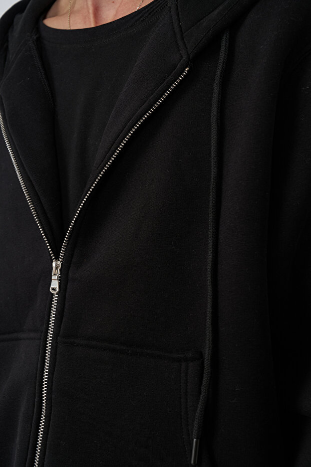 Oversize Kısa Hoodie - 3