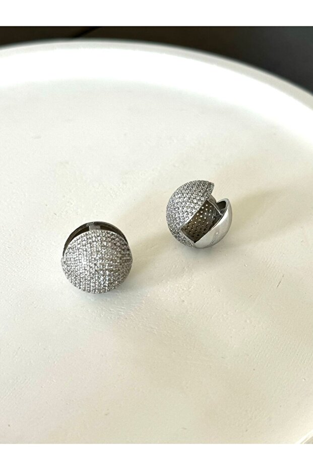 Women's Earrings VIP Series Full Zircon Stone Hollow Ball Earrings