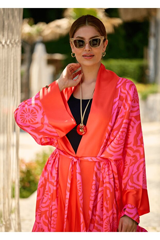 Plaj Elbisesi- Dinamik Pembe - 3