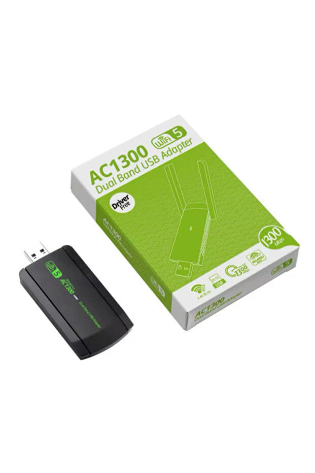 1300 Mbps USB Wifi Wireless Adaptör - 2