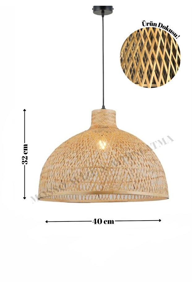 PALMA Bambu Tekli Sarkıt Avize - 2