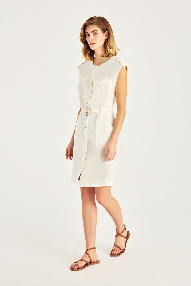 Kolsuz Çıtçıtlı Elbise - 2