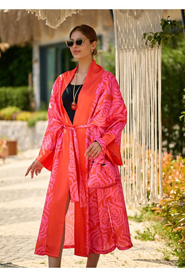 Plaj Elbisesi- Dinamik Pembe - 4