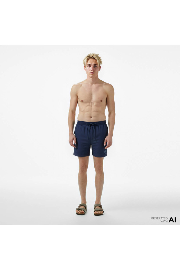 Medium Drawstring Erkek Siyah Mayo - 1