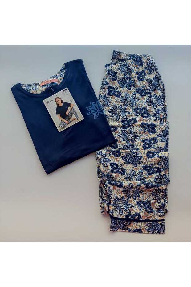 Taç Yaprak Desenli Kadın Pijama Takımı - 2