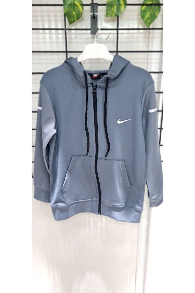 Erkek Çocuk Kapüşonlu Eşofman Takımı Alt Üst HIRKA/EŞOFMAN - Gri - 6 / 16 Yaş Arası - 2