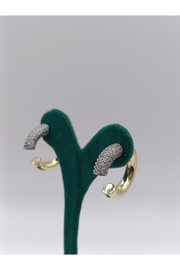 Halka Taşlı Küpe - 2