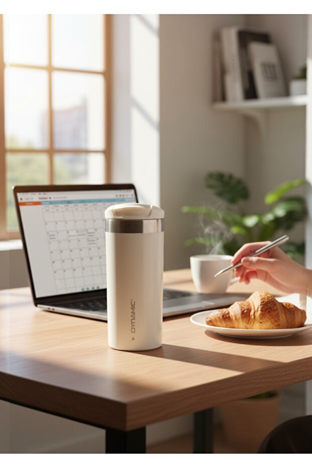 Dynamıc Paslanmaz Çelik Termos  350ML Siyah/Krem 2 Renk Seçeneği - 2