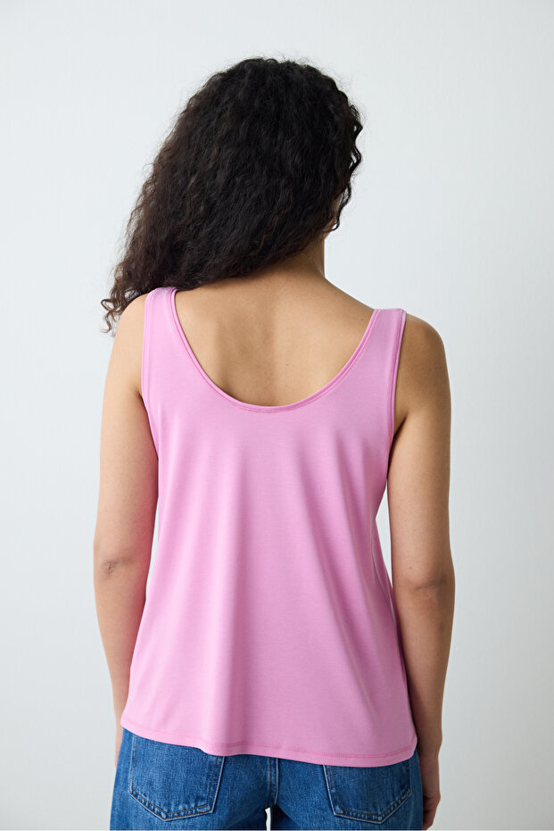 Tricou roz modal - 4