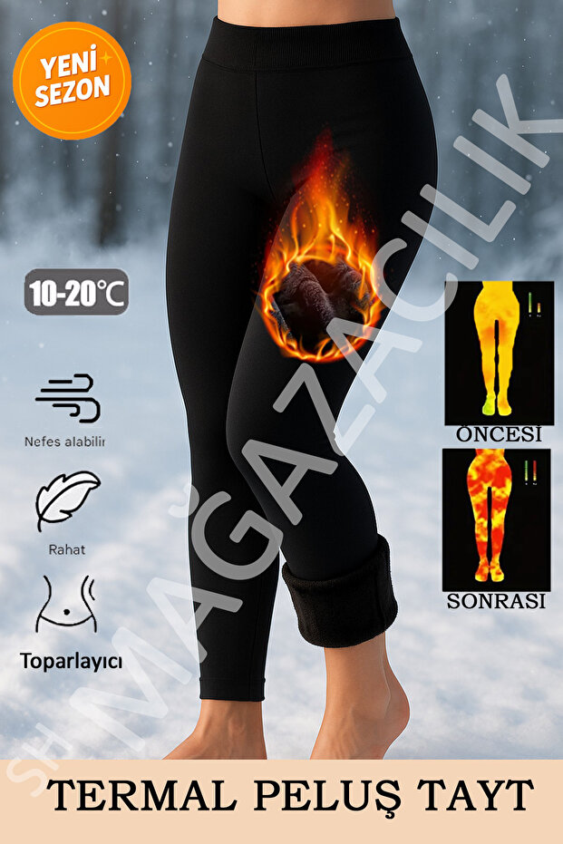 Unisex Plush Warm Leggings Compatible for Daily Use
