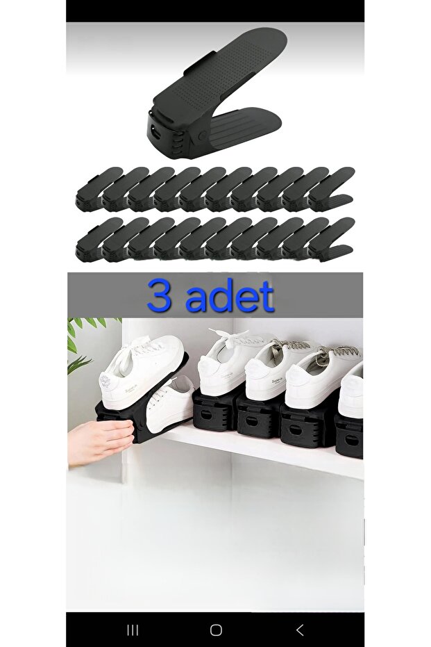ayakkabı rampası ayakkabı düzenleyici 3Adet - 1