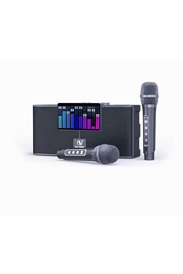 YS-208 Digital Signal Processor Karaoke Machine with Dual Wireless Microphone - 1