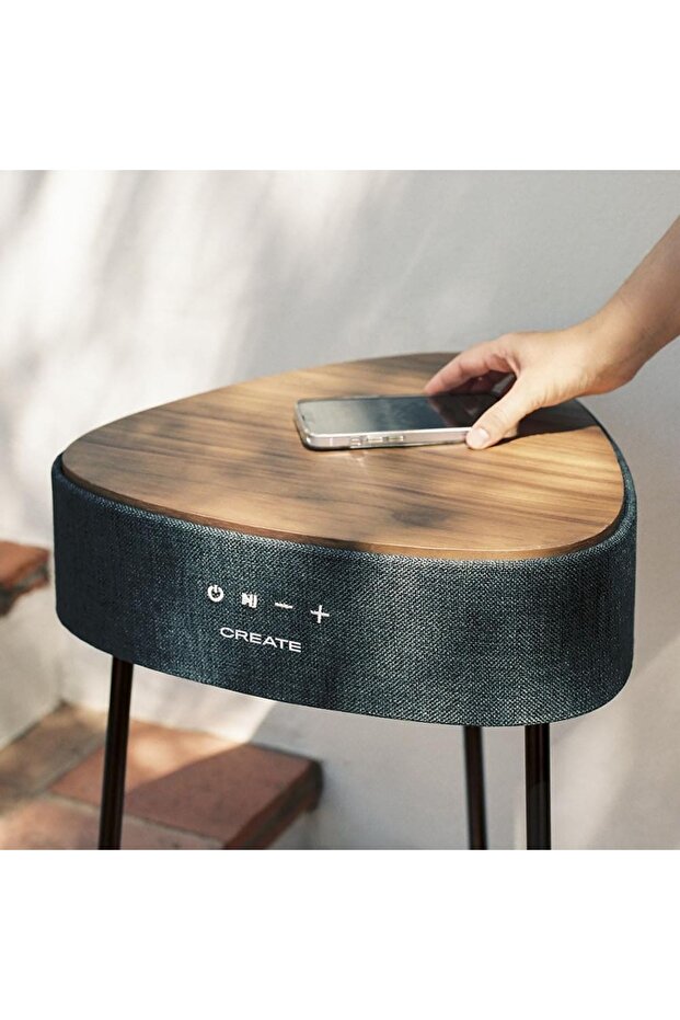 Coffee table with built-in speaker Speaker Table 180º, CREATE, wenge - 3