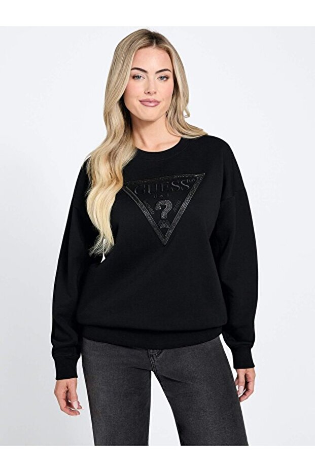 Glitter Kadın Sweatshirt - 1