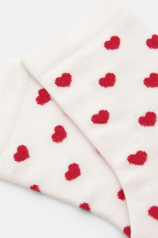 Kalp desenli çorap - 4