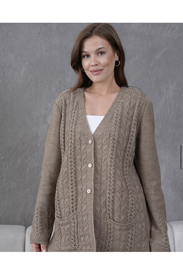 Plus Size Wool Cardigan