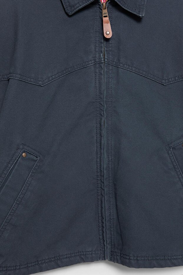 Mavi dikişli ceket - 7