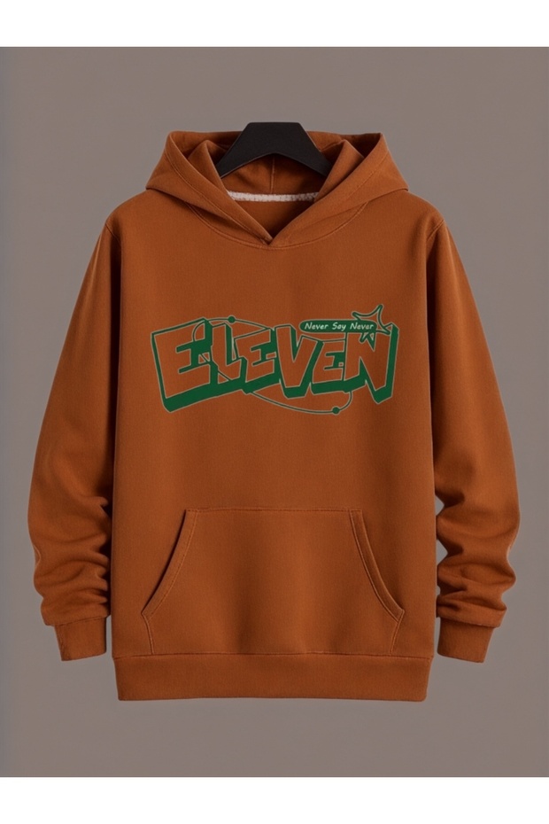 Unisex Eleven Colorful Custom Printed Cotton Oversize Hooded Sweatshirt