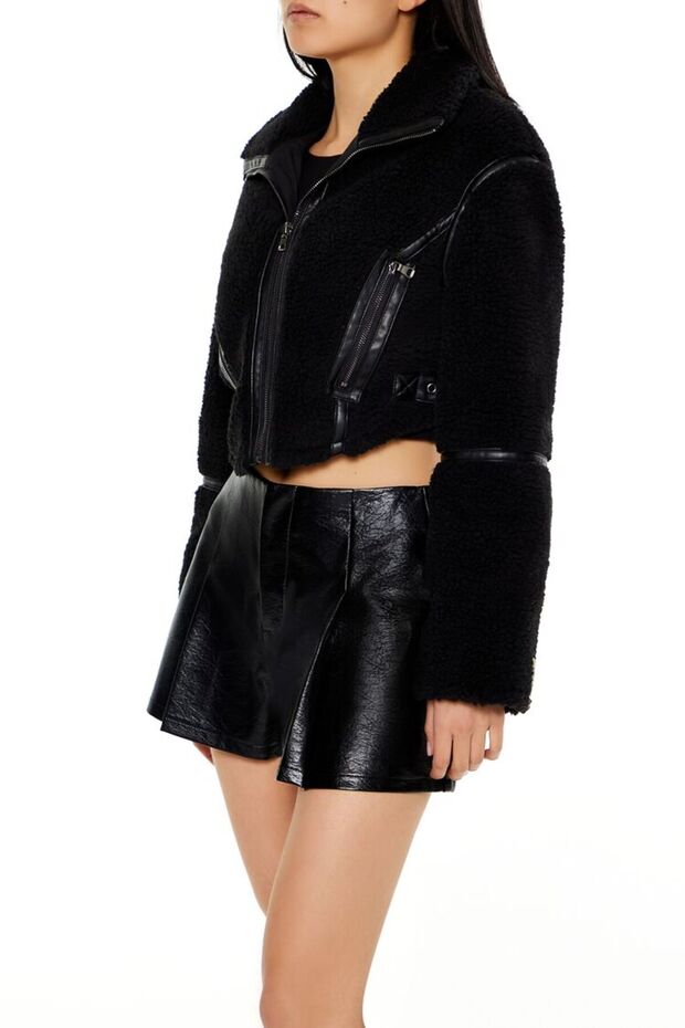 Suni Kürk Deri Ceket - 1