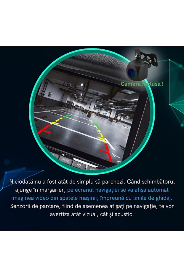 MP5 Player universal Android auto & Carplay 1 Din, MaxTech®, display HD de 9 inch, Camera marsarier - 2