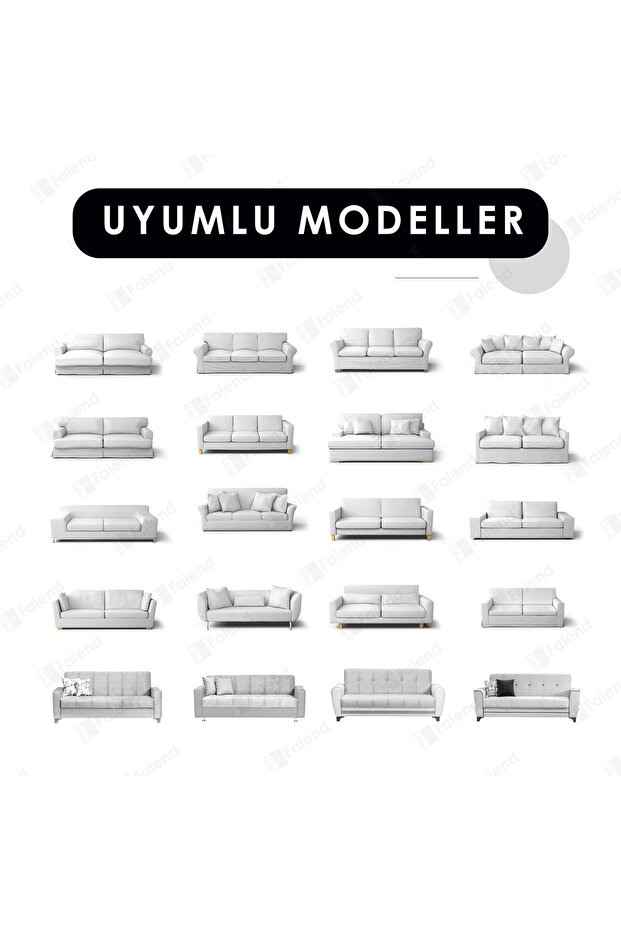 Yumuşacık Yıkanabilir Tüy Leke Tutmayan Lastikli Esnek Koltuk Örtüsü Koltuk Kılıfı - 5