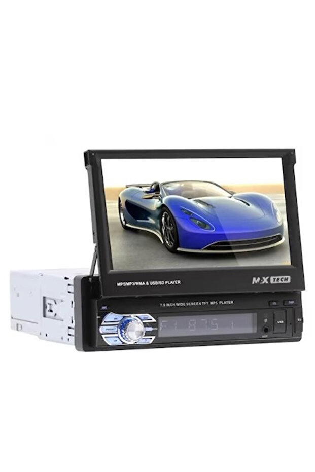 MP5 Player Universal Cu Android, MaxTech®, Casetofon cu Ecran Retractabil, Ecran LCD de 7 inch - 1