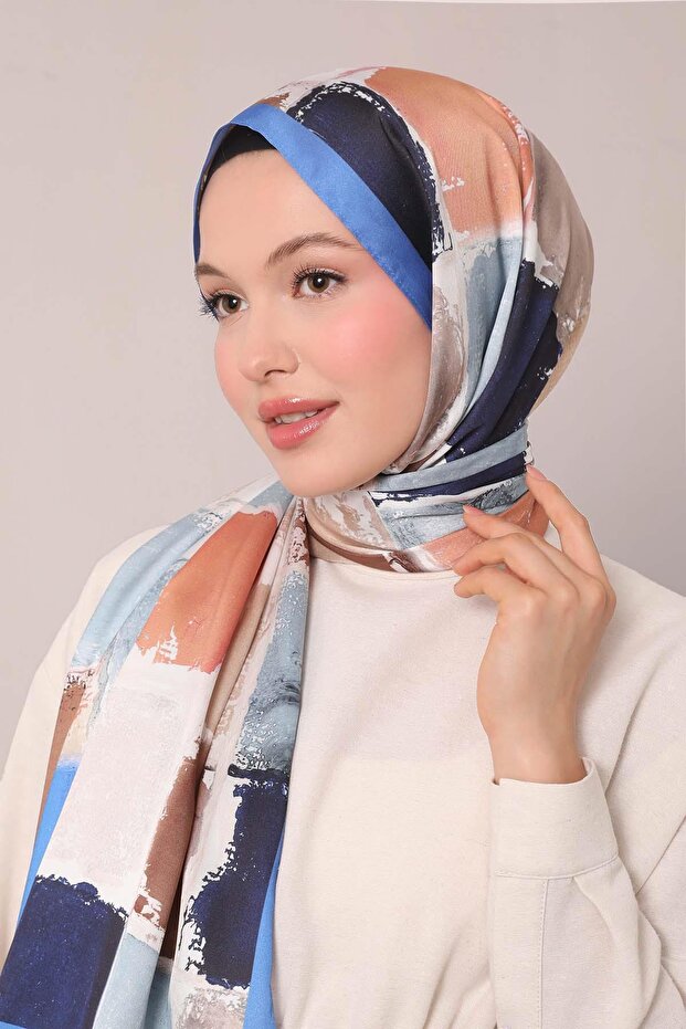 Saks Dama Desen Twill Şal - 2