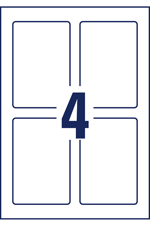 Support labels 8001-5, dimensions 120 x 80 mm, 4/A4, 5 sheets/top - 3