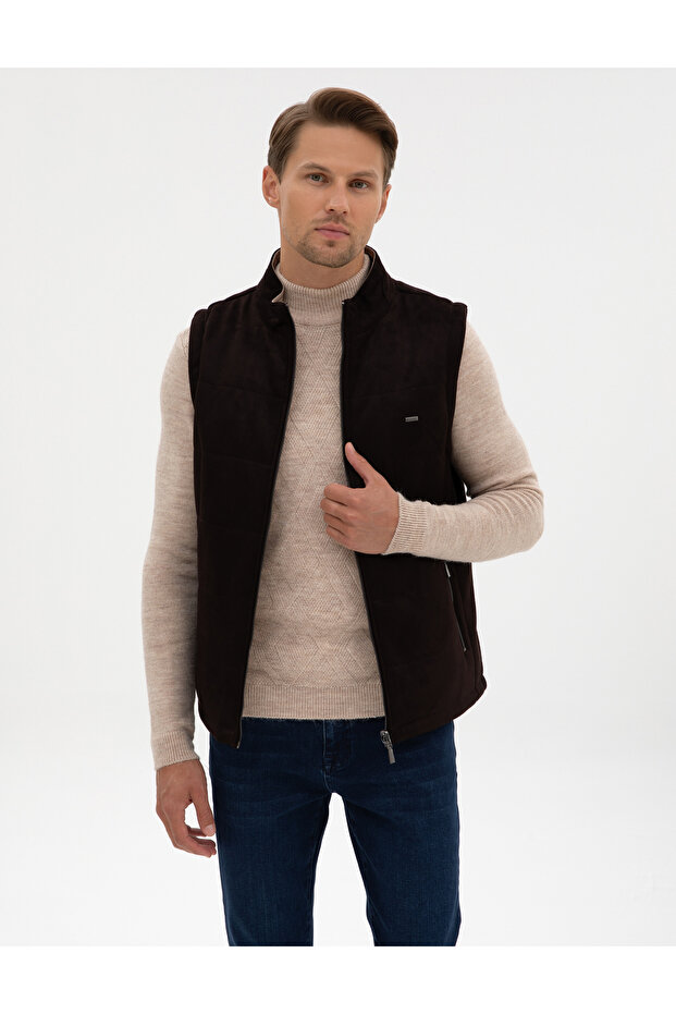 Brown Faux Leather Jacket 50318039-400