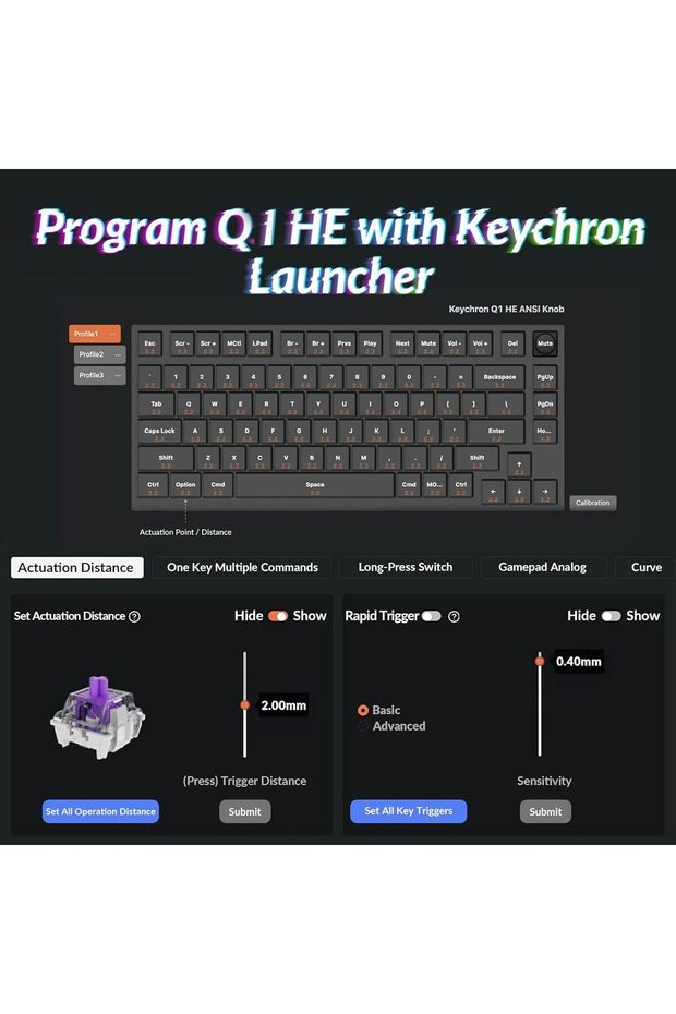Q1 HE QMK Rapid Trigger Wireless Custom Mechanical Keyboard, 2.4 GHz/Bluetooth/Wired 75% Ho - 4