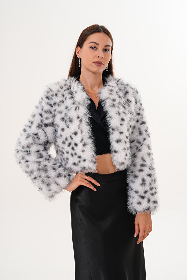 Jachetă cu pene Crop Boy basic - 1