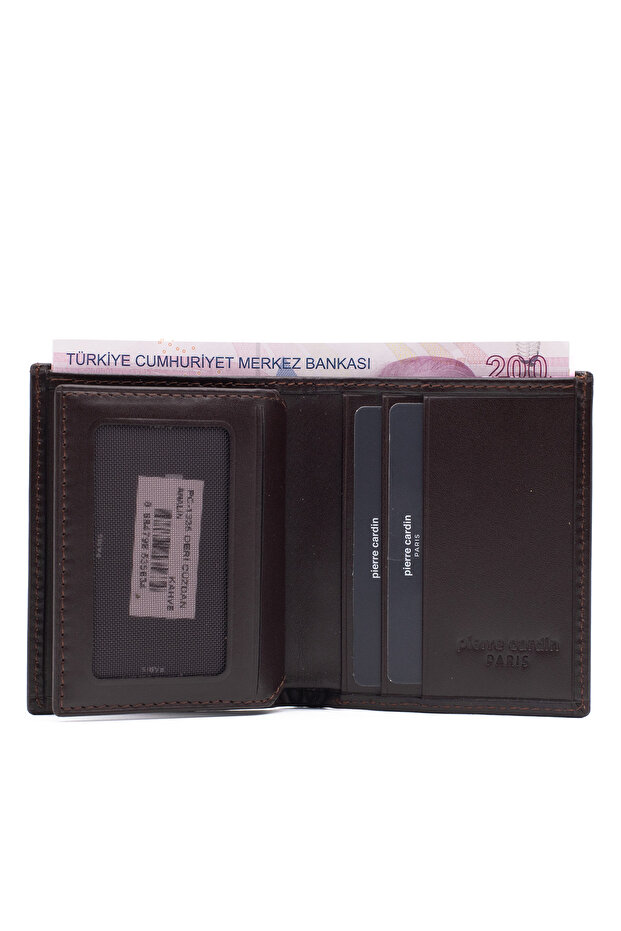 Kahve Analin Deri Erkek Cüzdanı 1335K8N - 3